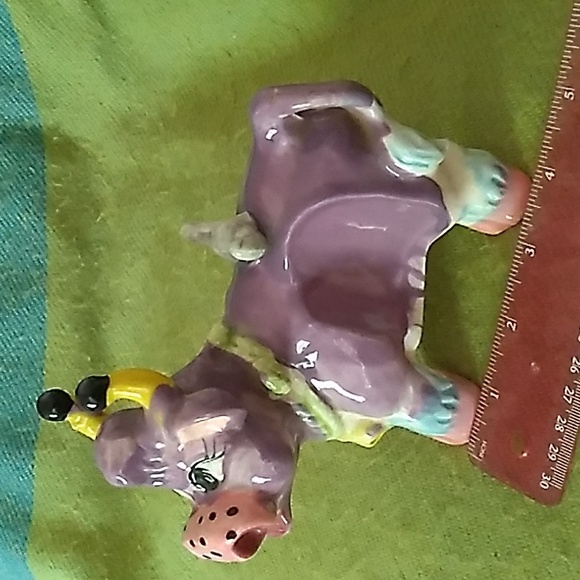 Vintage Thames 1930s Pottery Hand Painted Purple Cow - Picture 8 of 9
